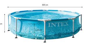 Frame Pool rund 305x76 cm Blau Intex 305 x 76 x 305 cm
