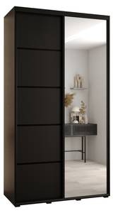 ARMOIRE À PORTES COULISSANTES DAVOS 5 Noir - Largeur : 130 cm