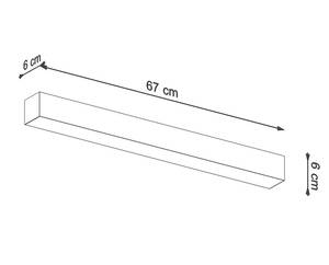 Deckenleuchte Pinne 4000K Weiß - Tiefe: 67 cm