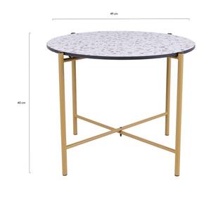 Kreuzramen Couchtisch Gold - Holzwerkstoff - Metall - 49 x 40 x 49 cm