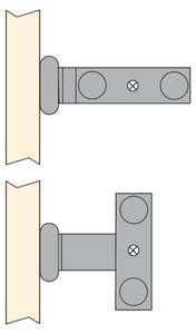 Ausziehbarer Handtuchhalter Grau - Metall - 12 x 6 x 48 cm