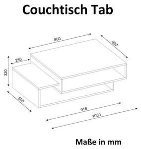 Couchtisch Tab Weiß Cordoba Weiß - Holzwerkstoff - 105 x 32 x 60 cm