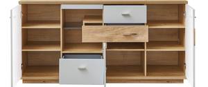 Wohnzimmer Valente 52 (5-teilig) Grau - Holzwerkstoff - Holzart/Dekor - 490 x 202 x 48 cm