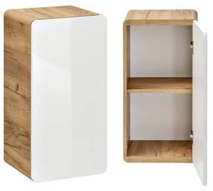 Badezimmer Möbel Set 5-teilig Hochglanz Weiß - Holzwerkstoff - 180 x 200 x 46 cm