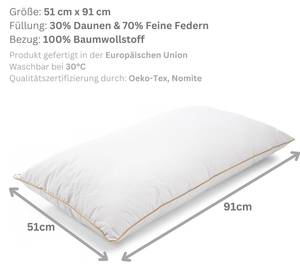 Daunenkissen LUXURY BEDDING 51 x 91 cm