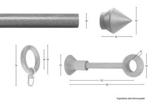 Gardinenstange Palmo 1 lfg. Holz - Breite: 160 cm