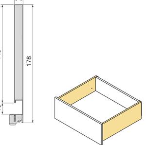 Schublade Vertex 3D 3185612 Weiß - Tiefe: 38 cm