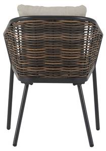 Gartenstuhl Daniella 2er Set Braun - Rattan - 61 x 78 x 63 cm