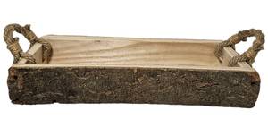 Holzkiste Lia Braun - Holz teilmassiv - 17 x 7 x 55 cm