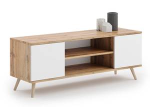 TV-Schrank mit 2 Türen und 1 Braun - Weiß - Holzwerkstoff - 155 x 137 x 40 cm