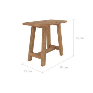 Tabouret Dao Marron Clair Marron - Bois massif - 50 x 45 x 25 cm