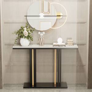 Table Console Melior Imitation marbre blanc