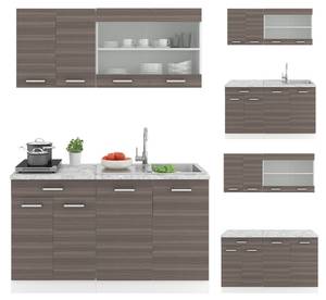 Cuisine R-Line 30230 Gris marron - Blanc