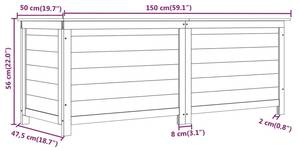 Kissenbox 3013625 Anthrazit - Breite: 150 cm