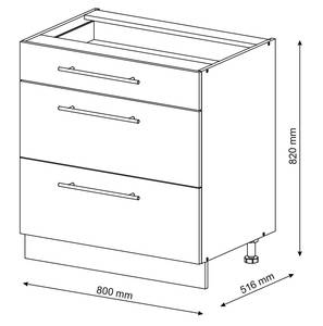 Küchenunterschrank Fame-Line 38631 Braun - Grün