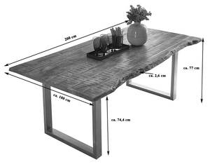 Tischgruppe DORA 200 x 100 cm - Schwarz