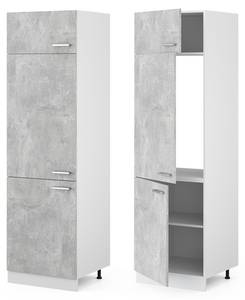 Armoire pour frigo R-Line 30254 Imitation béton - Blanc