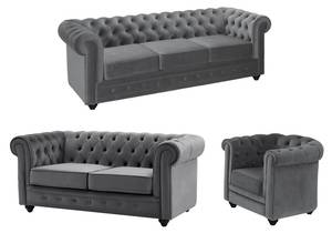 Sofagarnitur CHESTERFIELD Anthrazit