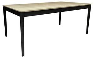 Table Bridge Noir - Marron - Bois massif - Bois/Imitation - 100 x 76 x 180 cm