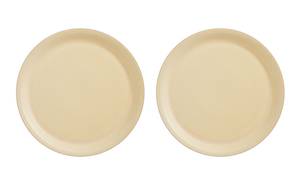 Assiette - Lot de 2 beige 19 x 4 x 19 cm