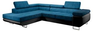 Ecksofa Zante Schwarz - Blau