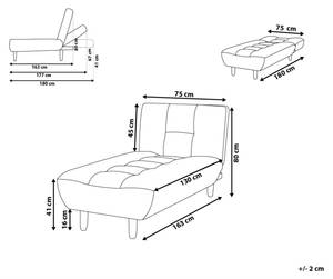 Chaise longue ALSTEN Noir - Chêne clair