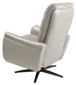 Fauteuil pivotant en cuir gris Gris