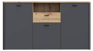 Wohnzimmer Leone 36 (5-teilig) Grau - Holzwerkstoff - 447 x 212 x 42 cm