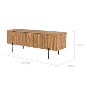 Meuble TV Gordes Marron - Bois massif - 160 x 55 x 160 cm