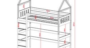 Lit cabane GLORIA HB001 Graphite