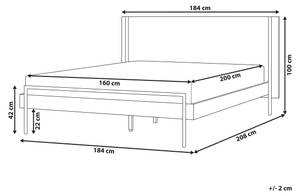 Lit double LIBERMONT Largeur : 184 cm