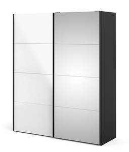 Armoire à portes coulissantes Veto B183 Noir brillant - Blanc