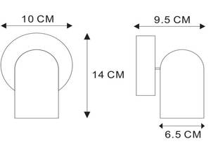 Deckenleuchte PUNCH Schwarz - Metall - 11 x 11 x 11 cm