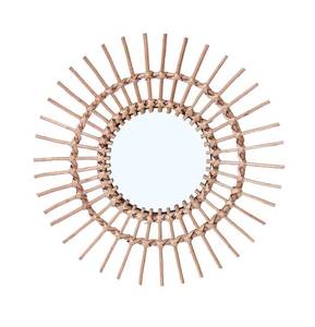 Miroir ROTIN SOLEIL Marron - Fibres naturelles - 40 x 40 x 3 cm