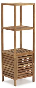 Étagère Pasay en bois de noyer 1 porte Marron - Bois massif - 123 x 123 x 35 cm