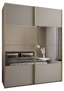 SCHWEBETÜRENSCHRANK LUX Beige - Gold - Breite: 200 cm