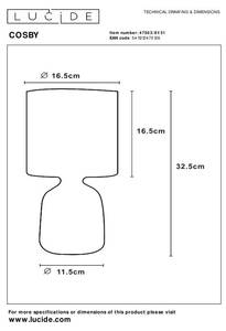 Tischlampe COSBY Weiß