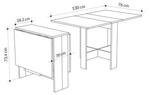 Esstisch Artemio Braun - Holzwerkstoff - 130 x 74 x 76 cm