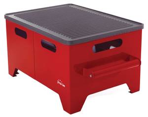 Bioethanol-Grill BB01 Rot - Metall - 48 x 27 x 33 cm