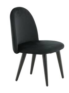 Chaise de salle à manger Velvet lot de 2 Noir