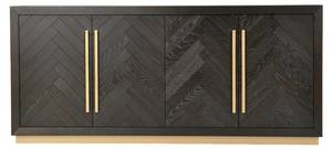 Buffet SEVILLE SB180 4D Noir - Bois massif - Bois/Imitation - 180 x 80 x 48 cm