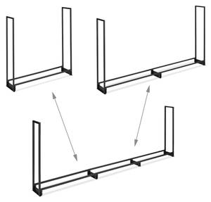 Kaminholzregal mit Abdeckung Breite: 322 cm