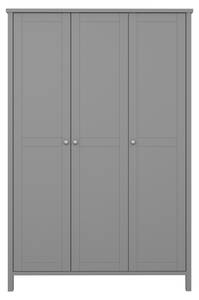 Kleiderschrank Trone Grau - Holz teilmassiv - 129 x 195 x 50 cm