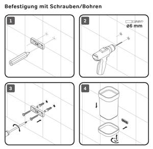 Func Glasbecher Zahnputzbecher Silber