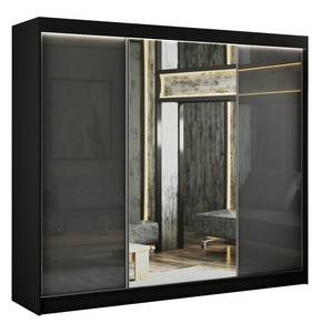 Kleiderschrank VESLI Schwarz - Grau - Breite: 250 cm