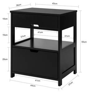 Table de Chevet FRG258-SCH Noir