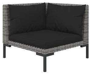 Gartensofa 318604 (2er Set) Grau - Metall - Polyrattan - 70 x 61 x 70 cm