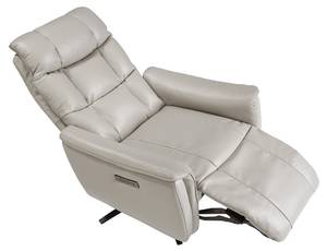 Fauteuil pivotant en cuir gris Gris