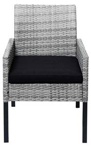 Poly-Rattan Sessel G12 (2er-Set) Grau - Metall - Kunststoff - Polyrattan - 56 x 90 x 58 cm