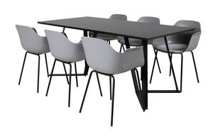 Essgruppe Marina 31 (7-teilig) Grau - Massivholz - 90 x 75 x 180 cm